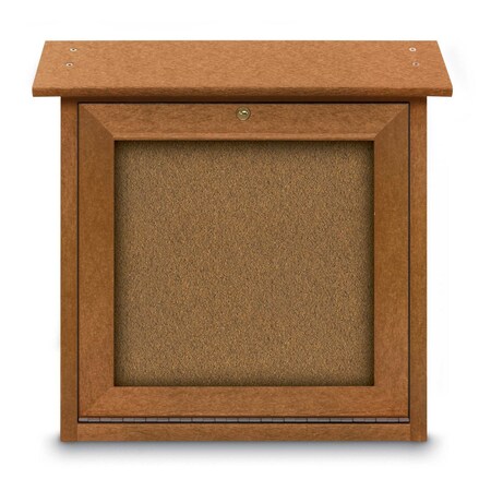 United Visual Products Outdoor Enclosed Combo Board, 48"x36", Gold Frame/Green & Amethyst UVCB4836ODG-GREEN-AMETHY